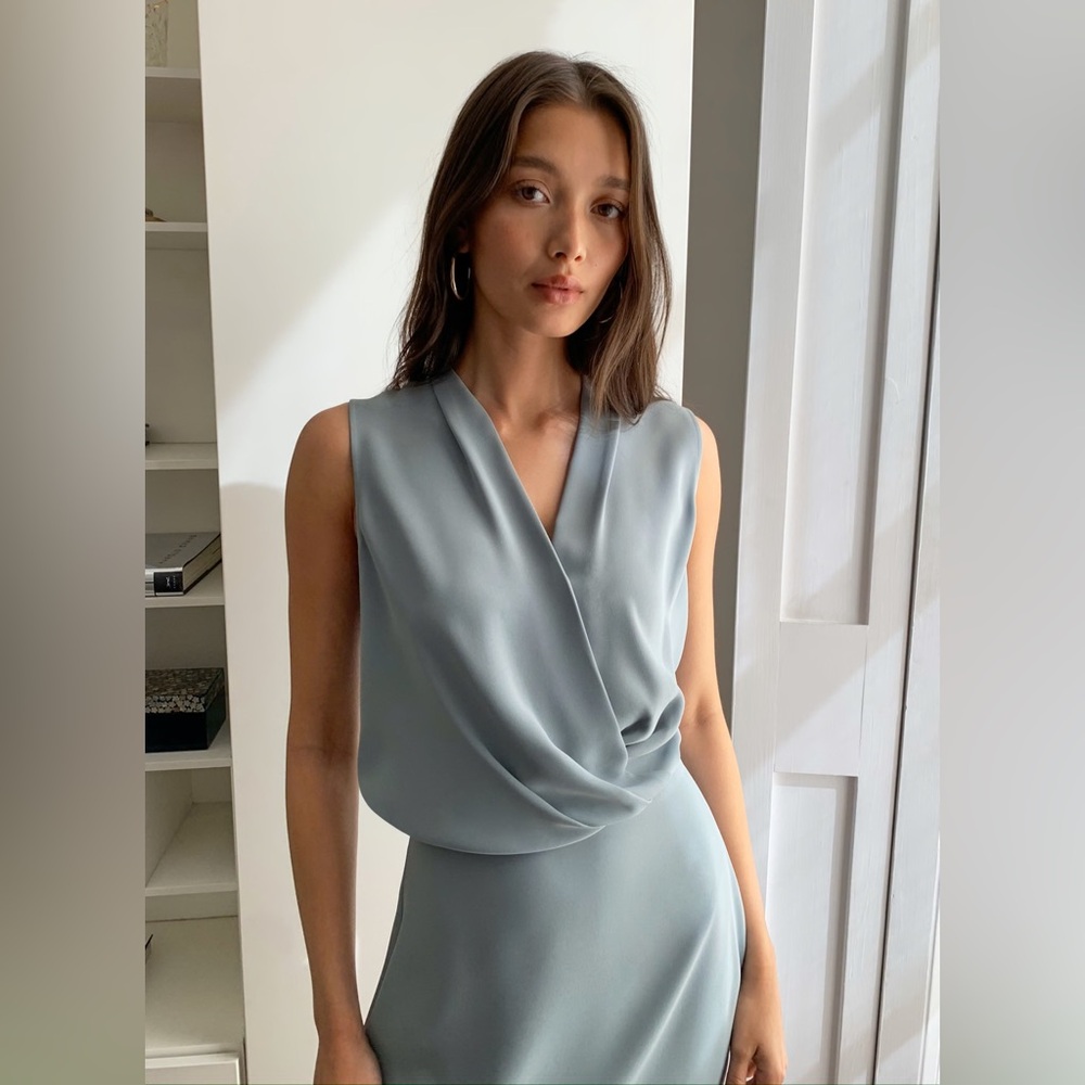NWT Babaton Phoenix Dress | Faux Wrap | Wine Red